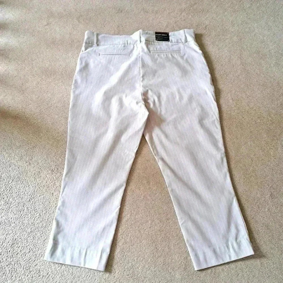 ❤️NWT Hilary Radley Striped Pants Beige White Pull On Ankle Pants  Various Sizes - Picture 9 of 11